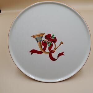 Vintage Charlton Hall Cake Stand by Kobe Japan Christmas Classic Pedestal 10 In